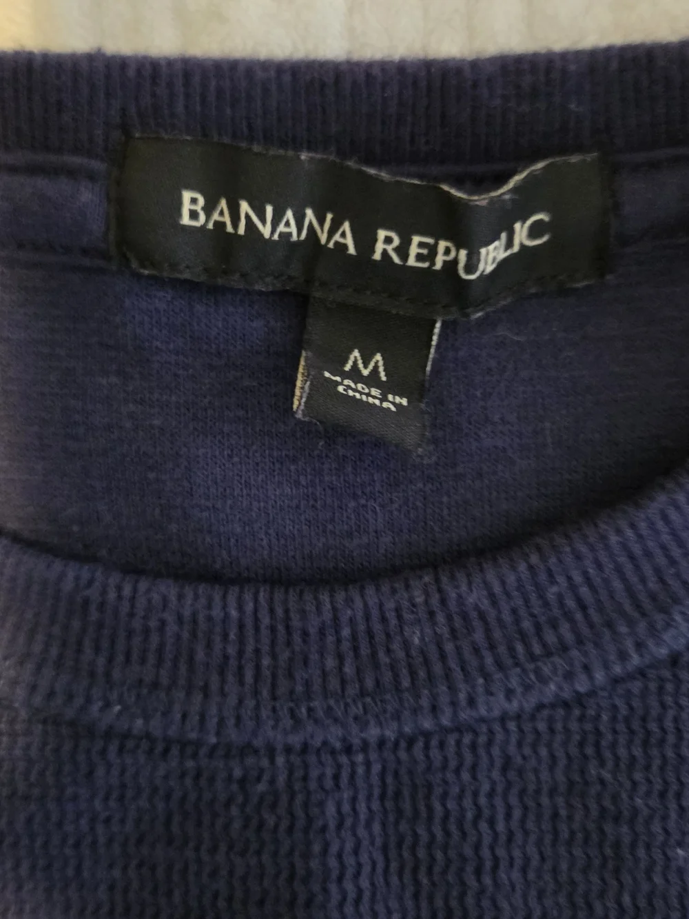 Banana Republic Men's Navy Crewneck Long-Sleeve Sweatshirt, Size Medium